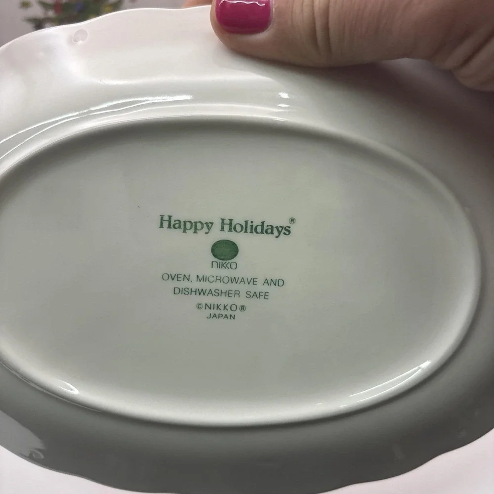 Nikko~Christmastime/Happy Holidays~Relish Tray~IOB